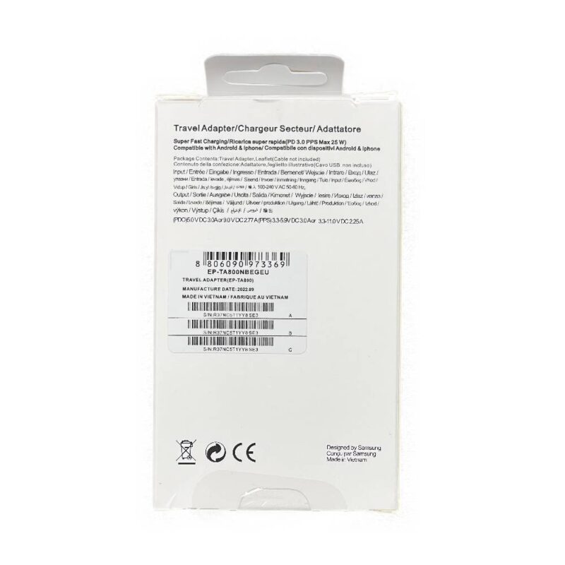 Adaptor Samsung 25W USB-C Fast Charging High Copy - imagine 2