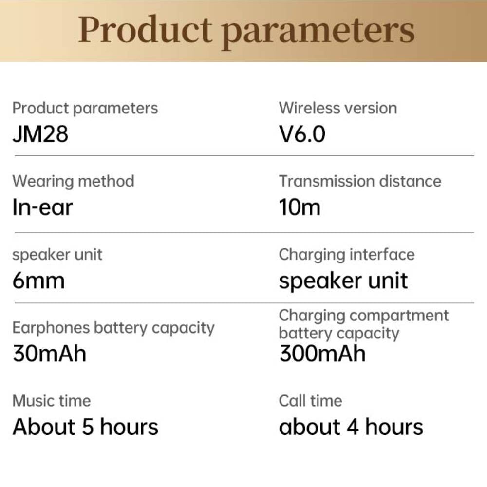 Casti Wireless cu Display Color - JM28