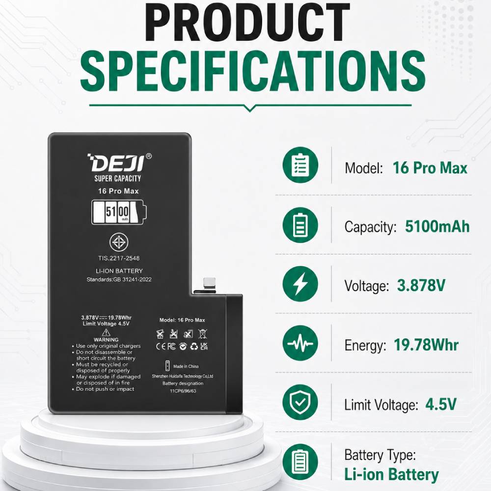 Baterie Compatibila iPhone 16 Pro Max - High Capacity - imagine 3